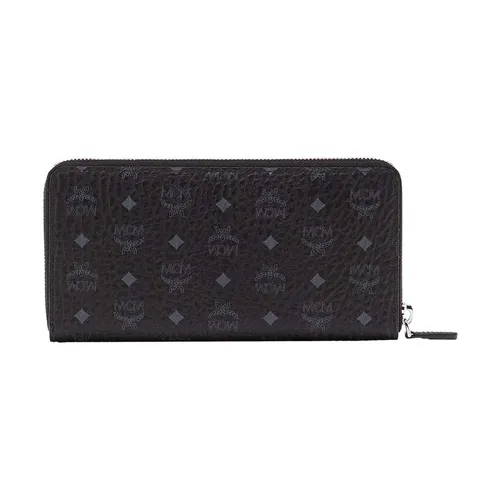 MCM - Ví MCM Large Zip Around Wallet in Visetos Original Black Màu Đen - Vua Hàng Hiệu