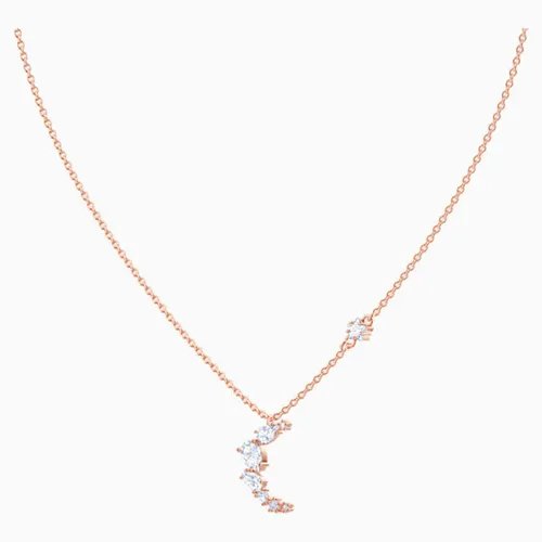 Dây Chuyền Swarovski Moonsun Necklace, White, Rose-Gold Tone Plated