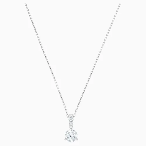 Trang sức - Dây Chuyền Swarovski Solitaire Pendant, White, Rhodium Plated 5472635 - Vua Hàng Hiệu