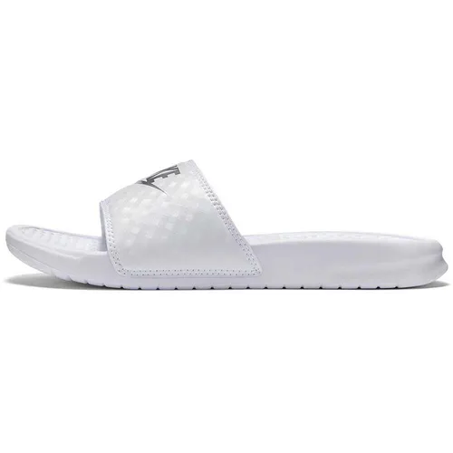 Dép Nike Benassi Just Do It White/Silver Màu Trắng Bạc