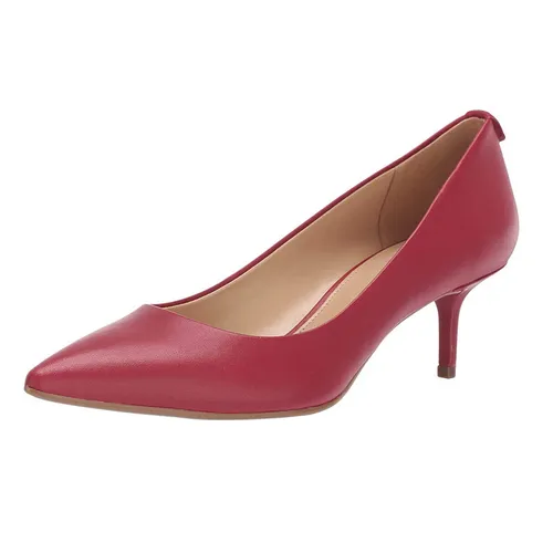 Giày Cao Gót Michael Kors MK Flex Kitten Pump Red Leather Màu Đỏ Size 37