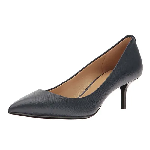 Giày Michael Kors Giày cao gót - Giày Cao Gót Michael Kors MK Flex Kitten Pump Saffiano Admiral Màu Xanh Đen Size 36 - Vua Hàng Hiệu