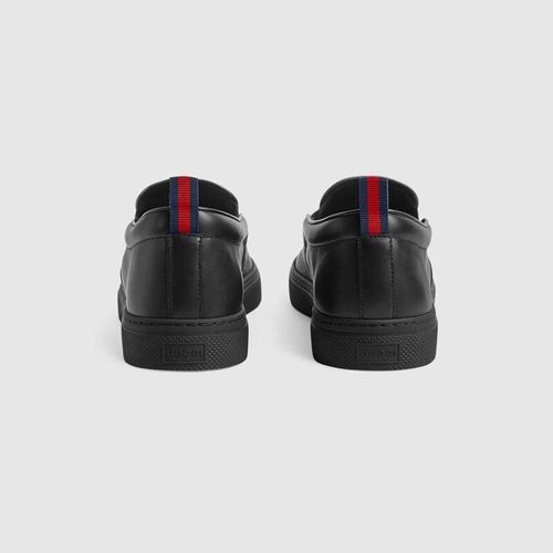 Giày Gucci Men's GG Supreme Sneakers Slip-On Màu Đen Size 40-2