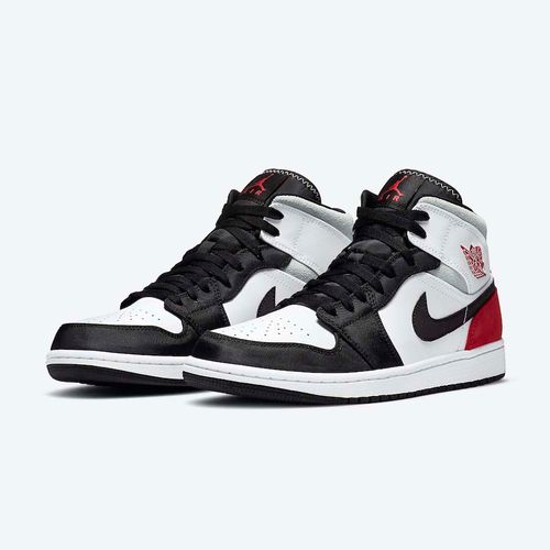 Giày Nike Jordan 1 Mid Se Red Black Toe Màu Đỏ Trắng Size 41-3