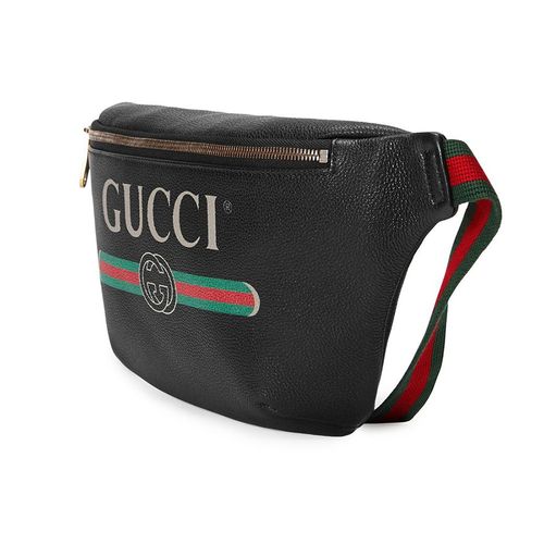 Túi Đeo Chéo Gucci Logo-Print Leather Belt Bag Màu Đen-5