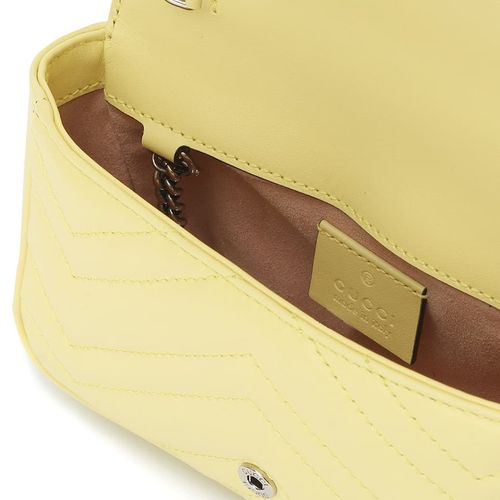 Túi Gucci Marmont Super Mini Leather Shoulder Bag Màu Vàng-2
