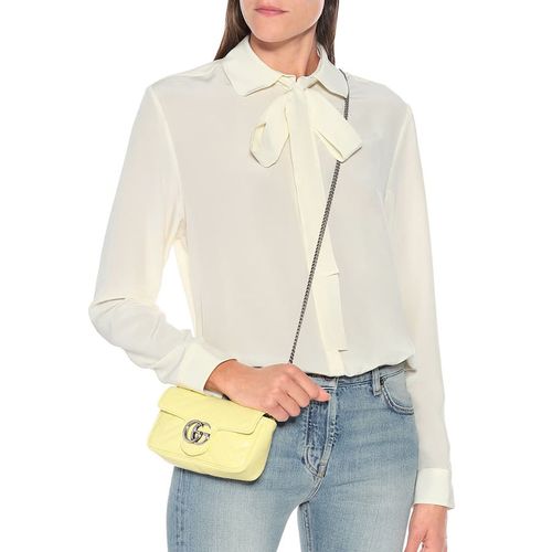 Túi Gucci Marmont Super Mini Leather Shoulder Bag Màu Vàng-3