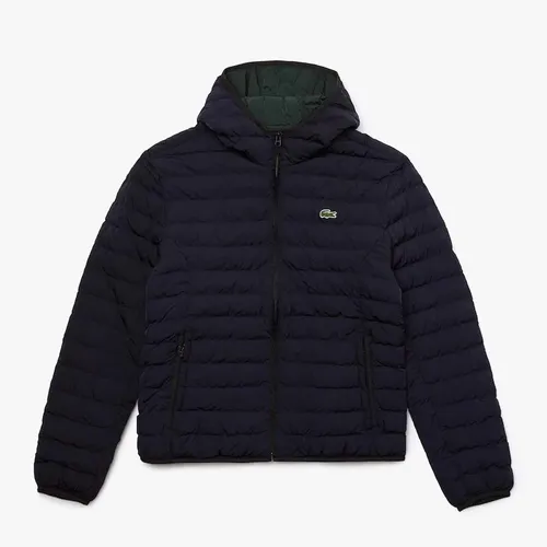 Áo Khoác Lacoste Men's Lightweight Foldable Hooded Water Resistant Puffer Coat Màu Xanh Navy Size 4