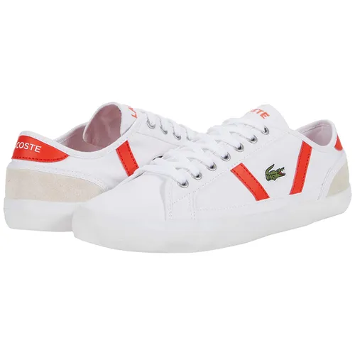 Giày Thể Thao Lacoste Sideline 120 Màu Trắng Viền Đỏ Size 39.5