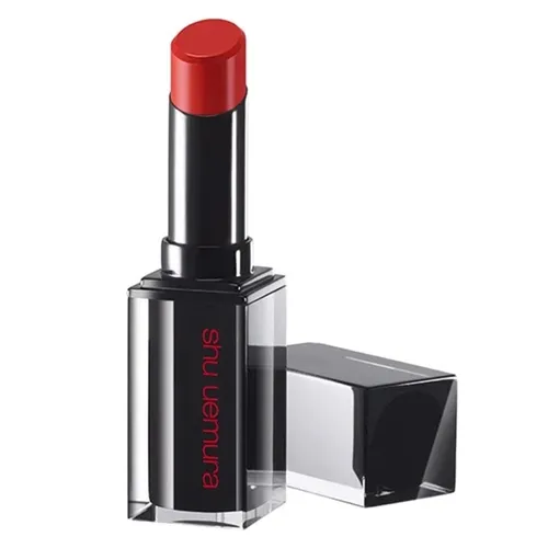 Son Shu Uemura Rouge Unlimited Amplified Matte AM OR 597 Màu Đỏ Cam Đất Vỏ Đen - Son Môi - Vua Hàng Hiệu