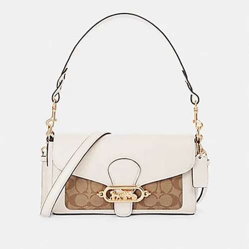 Túi Xách Coach Elle Messenger Signature Canvas Shoulder Bag Màu Trắng