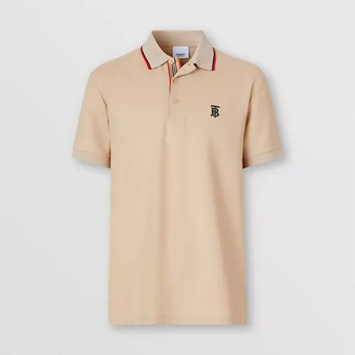 Thời trang Nâu nhạt Áo Polo - Áo Polo Burberry Monogram Motif Cotton Pique Polo Shirt Màu Nâu Nhạt - Vua Hàng Hiệu