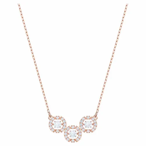 Dây Chuyền Swarovski Sparkling Dance Trilogy Necklace White Rose-gold Tone Plated - Trang sức - Vua Hàng Hiệu