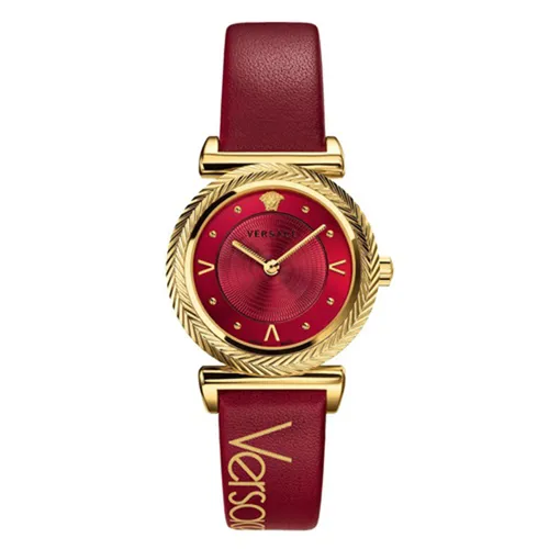 Versace - Đồng Hồ Nữ Versace VERE00418 V-Motif Vintage Logo Ladies Watch Màu Đỏ - Vua Hàng Hiệu