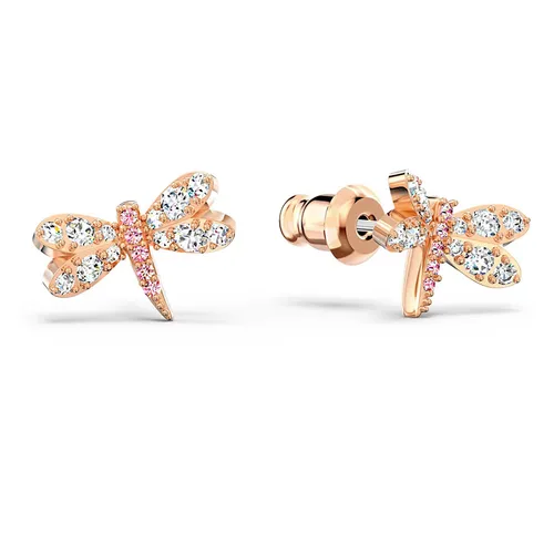 Set Dây Chuyền Và Khuyên Tai Swarovski Eternal Flower Dragonfly Set, Pink, Rose-Gold Tone Plated 5518141