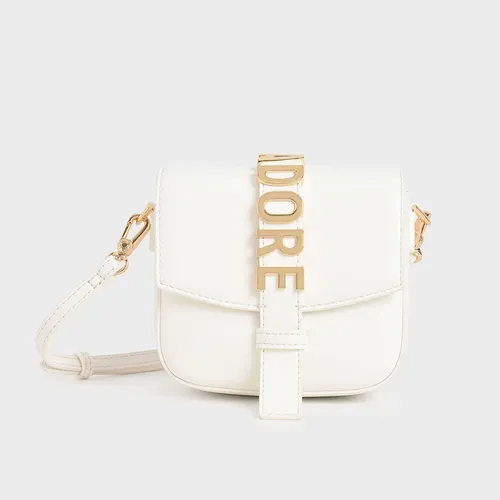 Túi Đeo Vai Nữ Charles & Keith CNK Girls Adore Crossbody Bag Màu Trắng