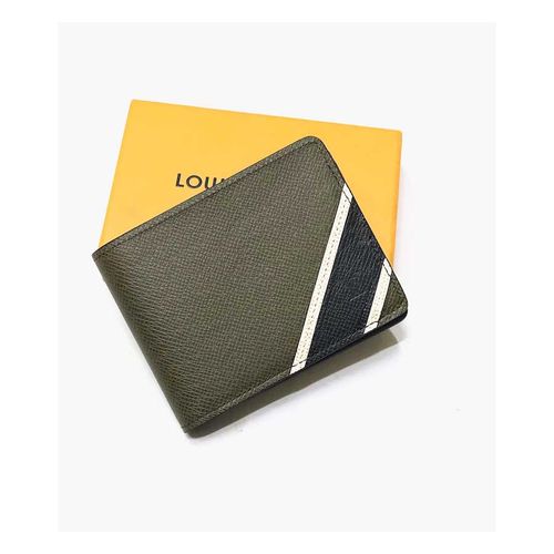 Ví Nam Louis Vuitton LV Taiga Wallet Màu Xanh Rêu-1