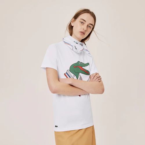 Áo Phông Lacoste Men's Lacoste x Jean-Michel Tixier Graphic T-shirt Màu Trắng-4
