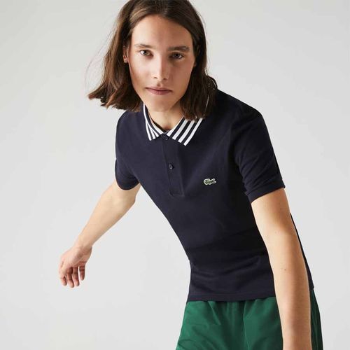 Áo Polo Men's Lacoste Slim Fit Stretch Piqué Heritage Polo Shirt Màu Đen-1