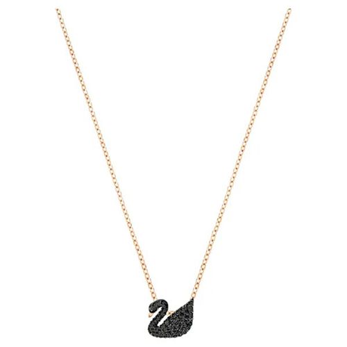 Dây Chuyền Swarovski Iconic Swan Pendant Black Rose-Gold Tone Plated Thiên Nga Nhỏ 5204133