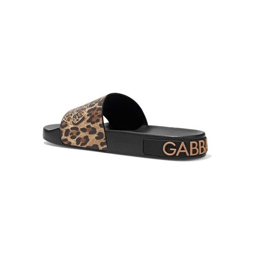 Dép Dolce & Gabbana D&G Leopard-Print Rubber Slides-2