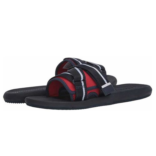 Dép Quai Dán Lacoste Men's Croco Slide Utlty2201CMA Sandal 7 Black Dark Grey-1