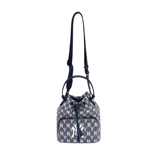 Túi xách Màu Xanh Bò - Túi Đeo Chéo MLB Monogram Jacquard Bucket Bag New Yankees 32BG34111-50N Màu Xanh Bò - Vua Hàng Hiệu