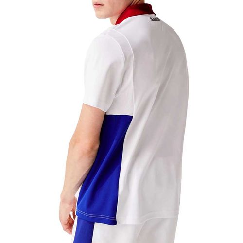 Áo Polo Lacoste Men's Sport Colourblock Mesh Breathable Piqué Tennis Polo Shirt Màu Trắng Size L-2