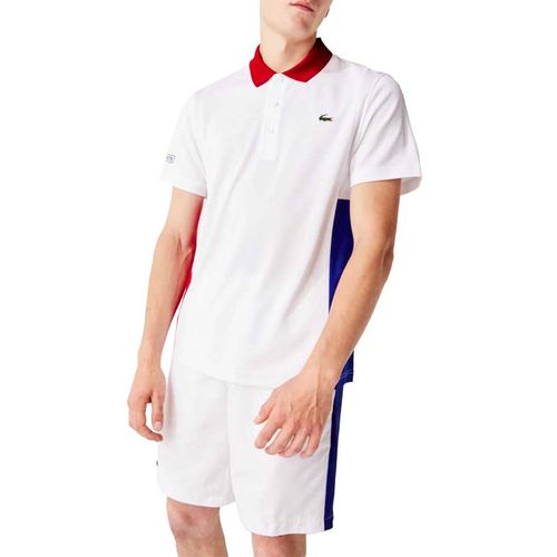 Áo Polo Lacoste Men's Sport Colourblock Mesh Breathable Piqué Tennis Polo Shirt Màu Trắng Size L-4