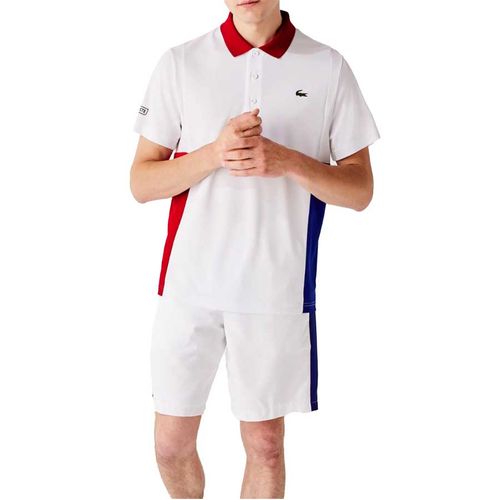 Áo Polo Lacoste Men's Sport Colourblock Mesh Breathable Piqué Tennis Polo Shirt Màu Trắng Size L-5