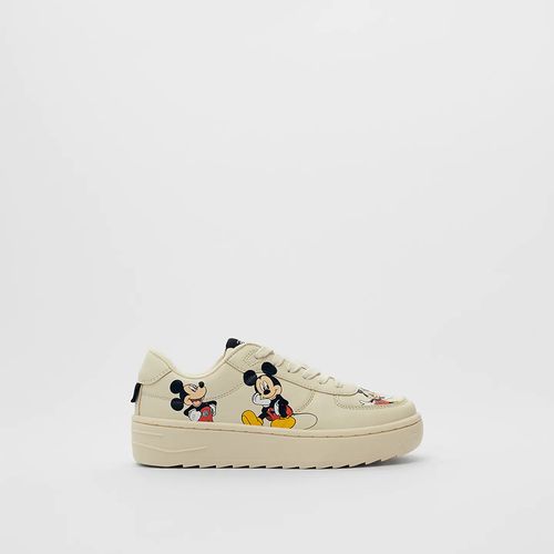 Giày Zara Mickey Mouse Disney Sneakers Màu Trắng Đục-2
