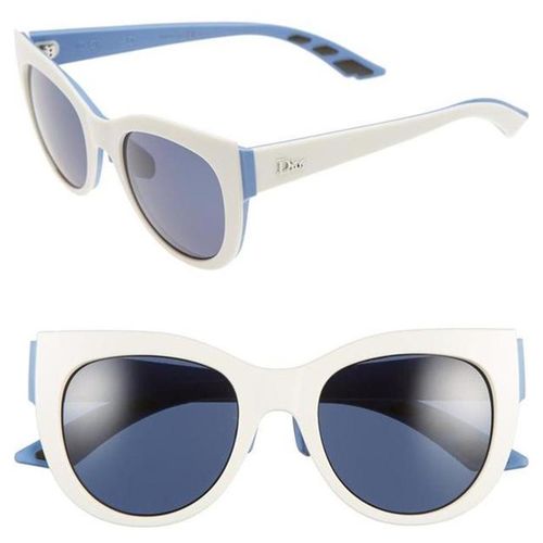 Kính Mát Dior White Blue New Decale 1/S Cat Eye Baby Rubber Matte Sun-3