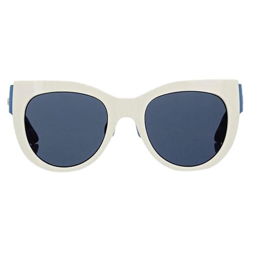 Kính Mát Dior White Blue New Decale 1/S Cat Eye Baby Rubber Matte Sun-5