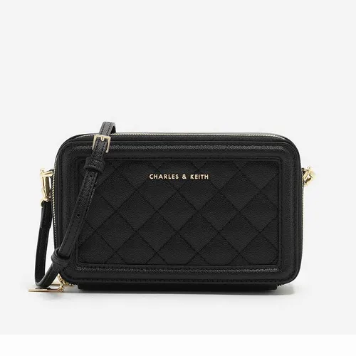 Túi Cầm Tay Dáng Hộp Nữ Charles & Keith CNK 10840105 Màu Đen
