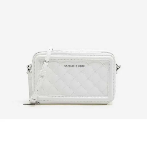 Túi Cầm Tay Dáng Hộp Nữ Charles & Keith CNK 10840105 Màu Trắng