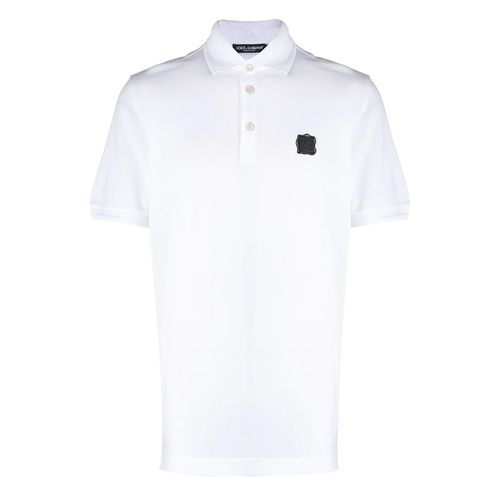 Áo Phông Dolce & Gabbana D&G DG Patch Polo Shirt Màu Trắng Size XS