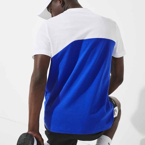 Áo Phông Lacoste Sport Ultra-Light Colourblock Cotton Tennis T-shirt White / Blue-3