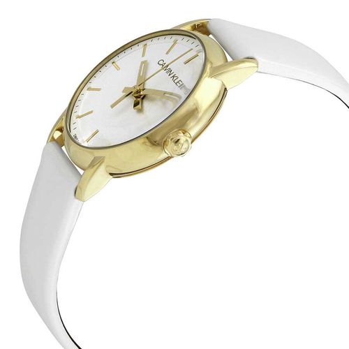 Đồng Hồ Nữ Calvin Klein CK Established Quartz Silver Dial Watch K9H235L6 Màu Trắng-2