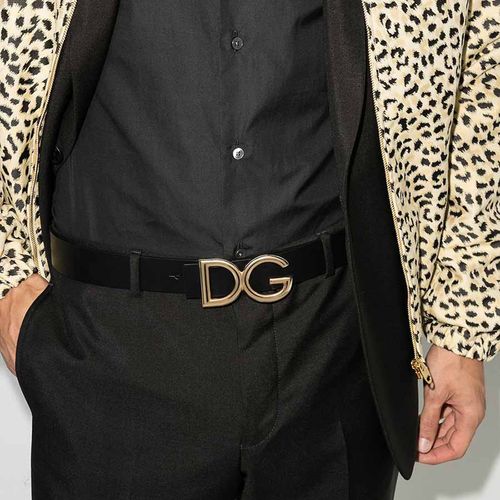 Thắt Lưng Dolce & Gabbana D&G Logo-Plaque Buckle Belt Màu Đen-3