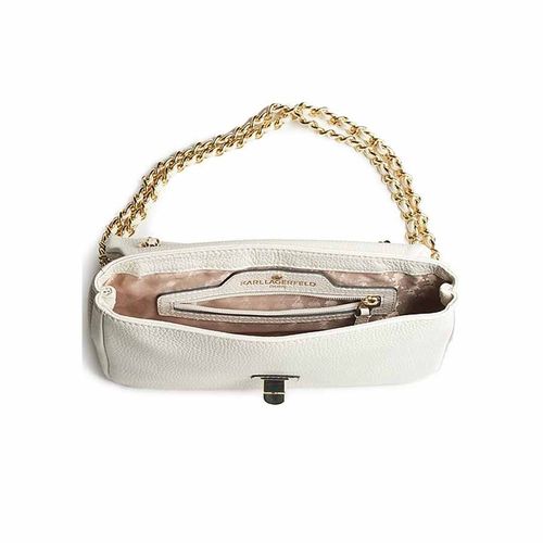 Túi Đeo Vai Karl Lagerfeld Agyness Pebble Leather Turnlock Shoulder Bag-3