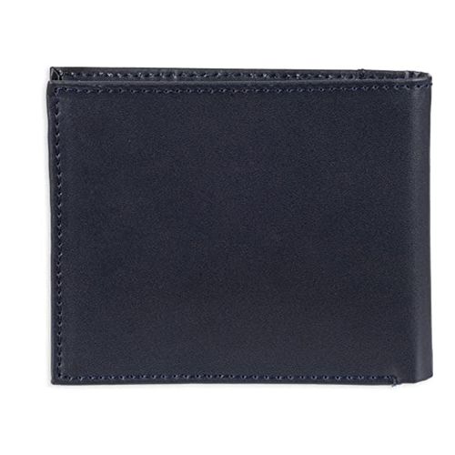 Ví Tommy Hilfiger Men's Leather Wallet  Slim Bifold with 6 Credit Card Màu Xanh Navy-5