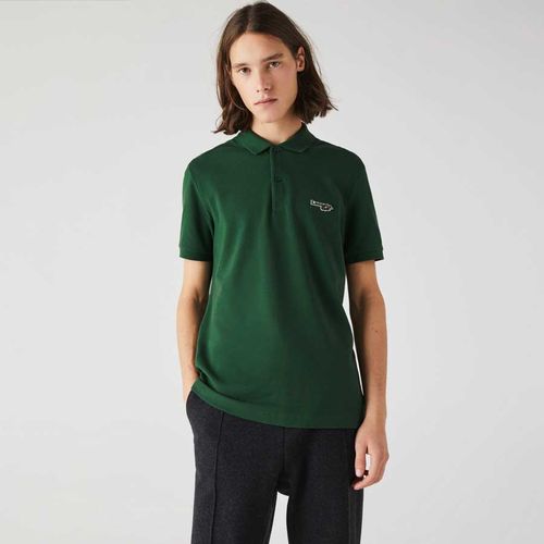 Áo Polo Lacoste Men's Regular Fit Solid Cotton Piqué Polo With Badge Màu Xanh Green Size M-2