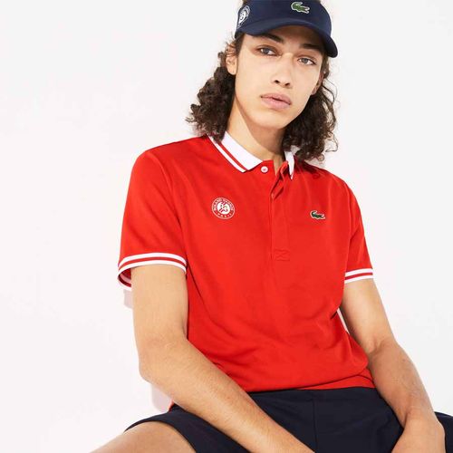 Áo Polo Lacoste Men's Sport Roland Garros Breathable Piqué Polo Shirt Màu Cam Đỏ Size S-1