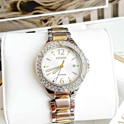 Đồng Hồ Nữ Citizen silhouette Crystal Silver Dial Ladies Watch FE1164-53A-3
