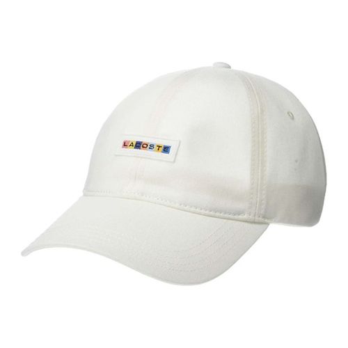 Mũ Lacoste Men's Multicolor Logo Cotton Cap In White Màu Trắng