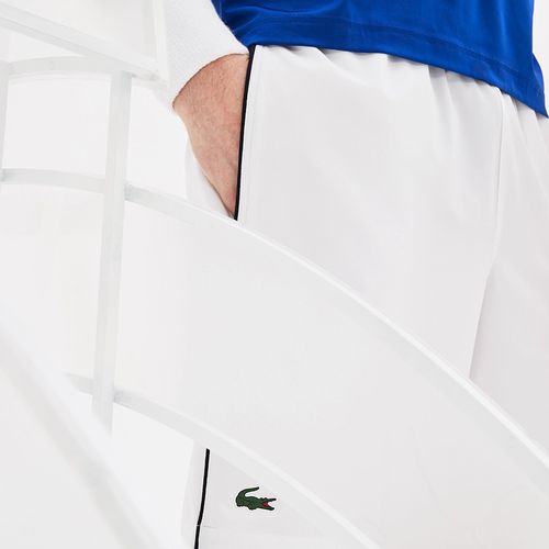 Quần Shorts Lacoste Men's SPORT Novak Djokovic Stretch Technical Shorts Màu Trắng Size XL-3