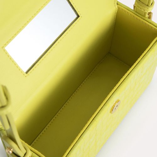 Túi Đeo Vai Pedro Croc-Effect Boxy Shoulder Bag PW2-75210105 Màu Vàng Neon-6