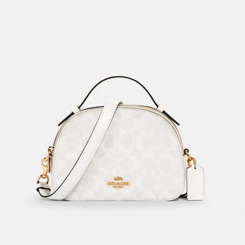 Túi Xách Coach Serena Satchel In Signature Canvas Màu Trắng