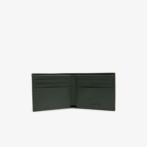 Ví Lacoste Men's L.12.12 Signature Small Leather Wallet In Tawny Port Màu Xanh Olive-2