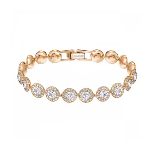 Vòng Đeo Tay Swarovski Angelic Bracelet, Round White Crystals, Rose-Gold Tone Plated 5240513 - Trang sức - Vua Hàng Hiệu